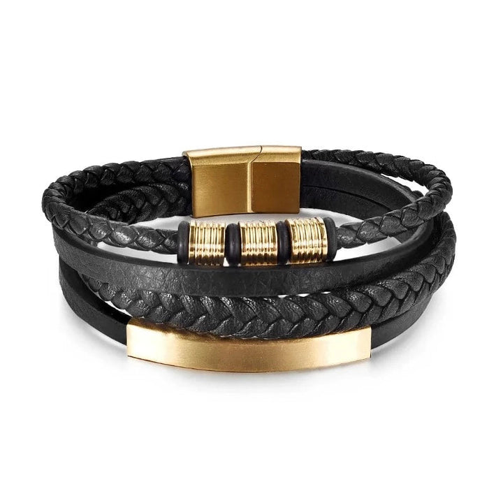 Leather Multilayer Leather Bracelets for Men: Rugged and Refined