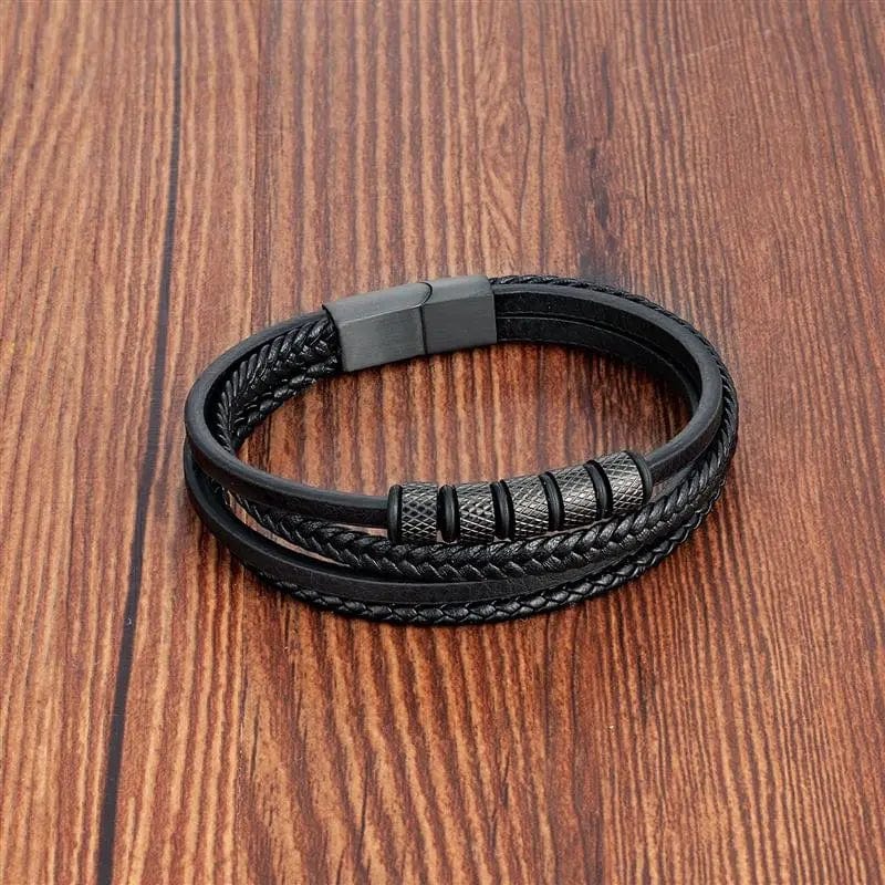 Leather Multilayer Leather Bracelets for Men: Rugged and Refined