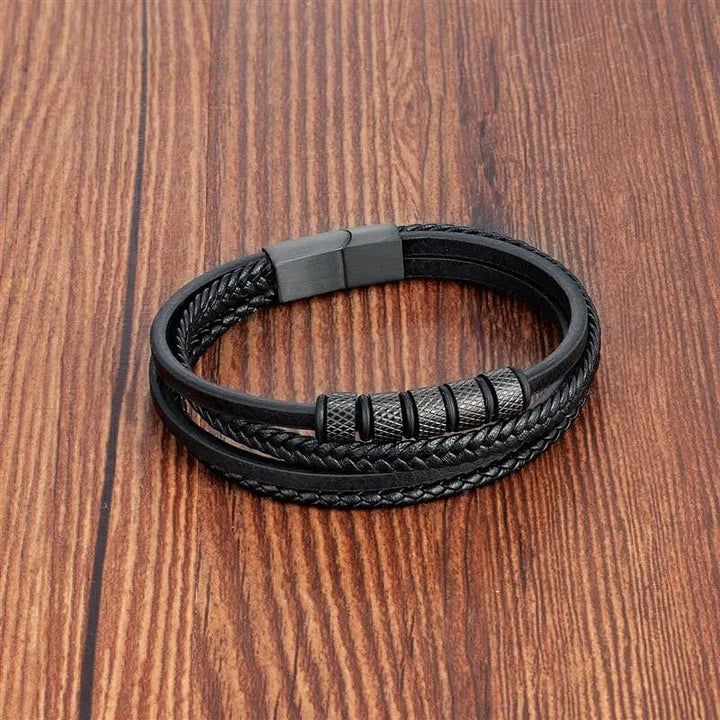 Leather Multilayer Leather Bracelets for Men: Rugged and Refined