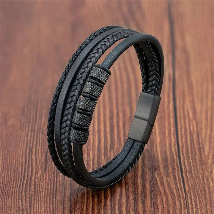 Leather Multilayer Leather Bracelets for Men: Rugged and Refined