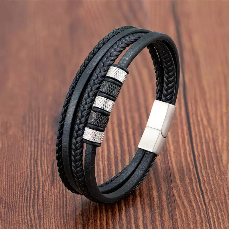 Leather Multilayer Leather Bracelets for Men: Rugged and Refined