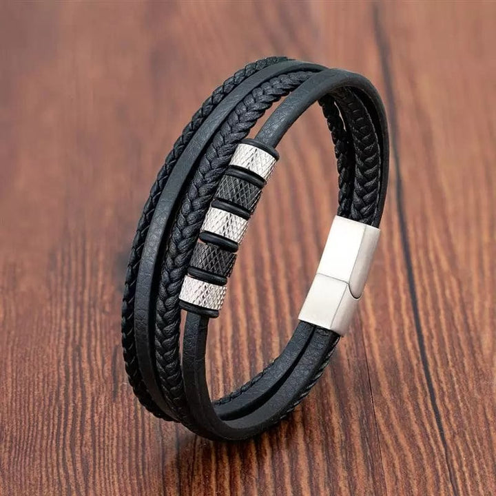 Leather Multilayer Leather Bracelets for Men: Rugged and Refined