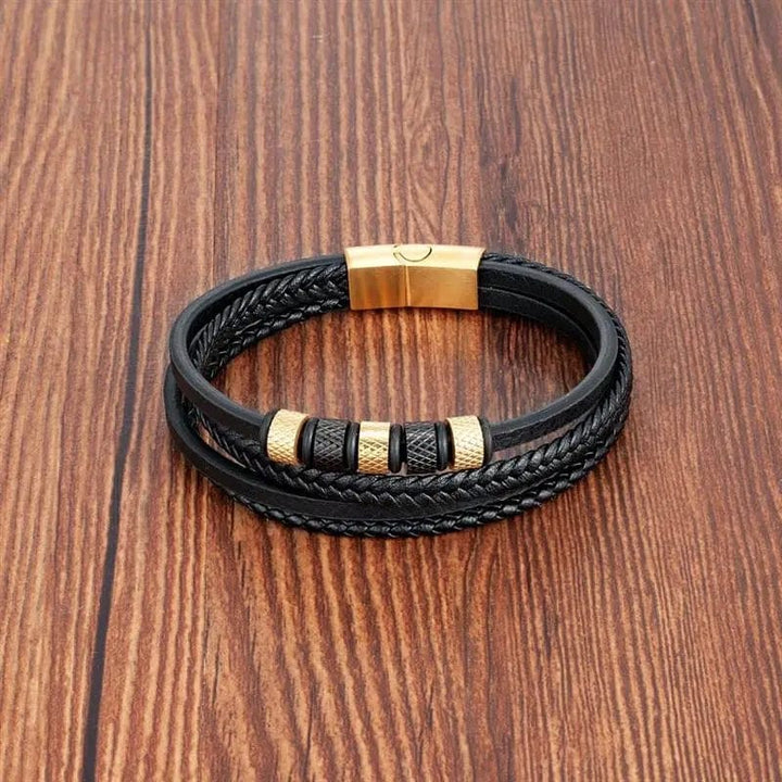 Leather Multilayer Leather Bracelets for Men: Rugged and Refined
