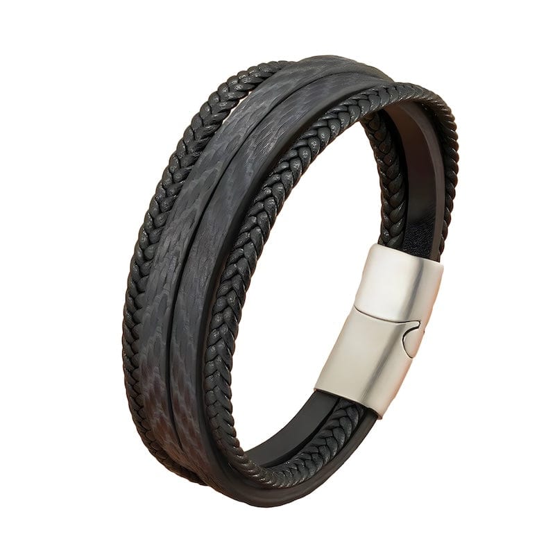 Leather Pattern Design Multilayer Braid Leather Bracelet