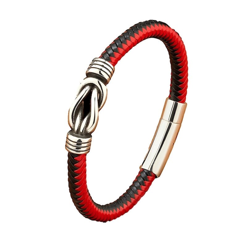 Leather Sport Style Men Woven Leather Bracelet