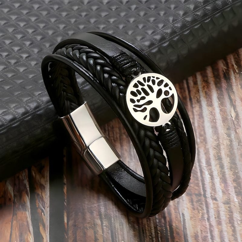 Leather Tree Of Life Multilayer Leather Bracelet