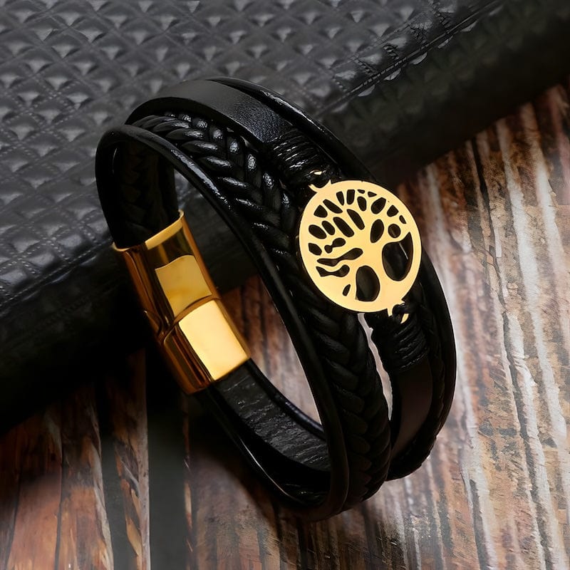 Leather Tree Of Life Multilayer Leather Bracelet