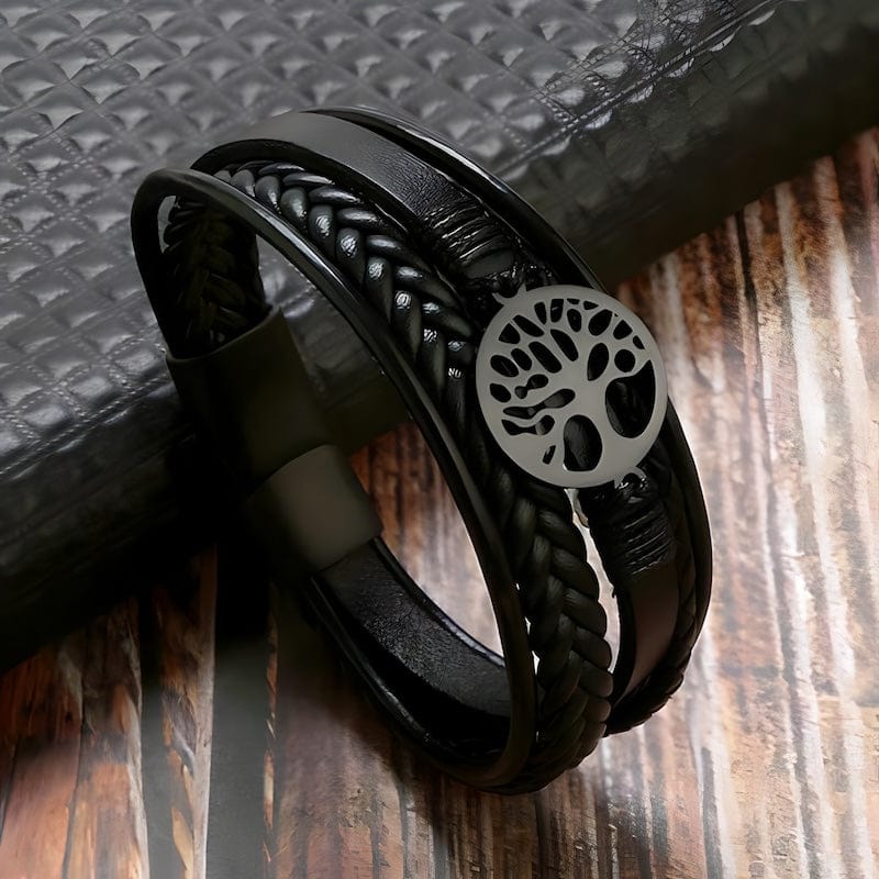 Leather Tree Of Life Multilayer Leather Bracelet