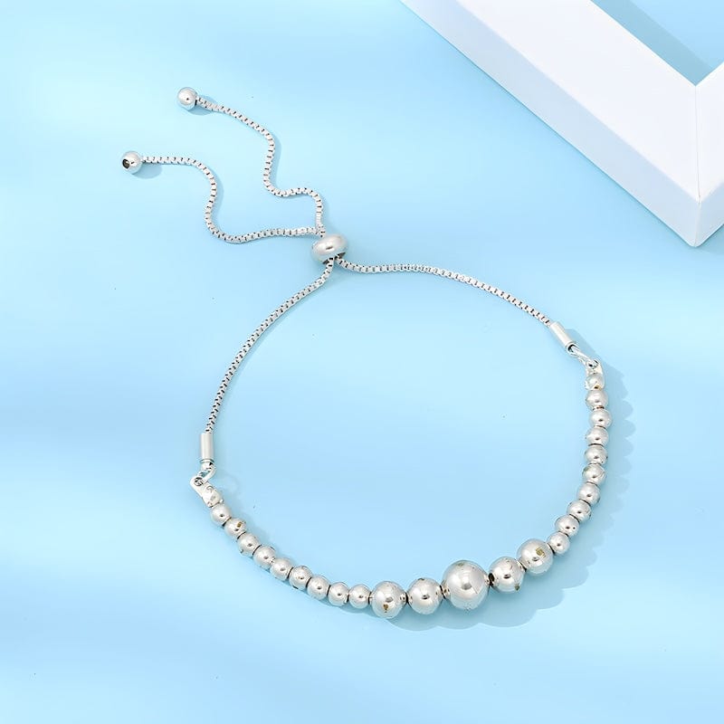 Link Chain Beads Connected Together Adjustable Bracelet