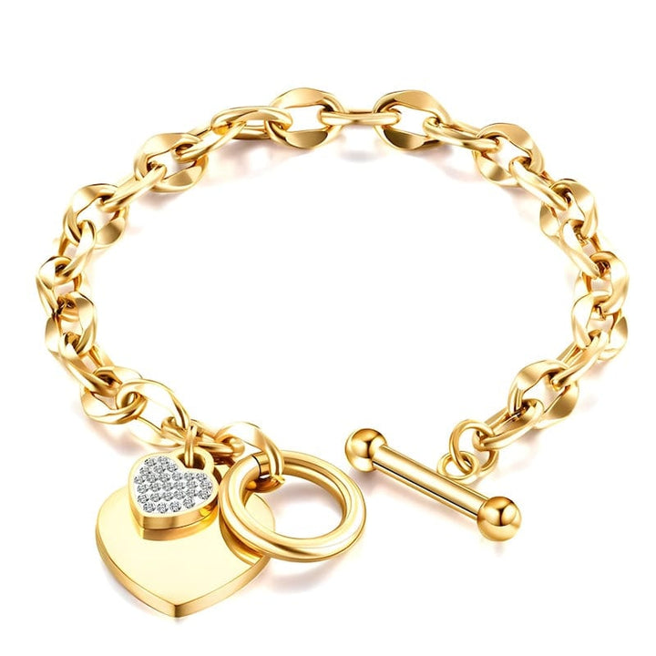 Link Chain Fashion Love Heart Link Chain Bracelet