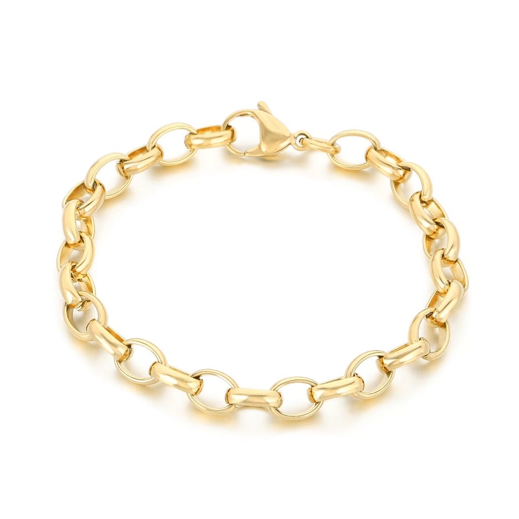 Link Chain Men's Casual Charm Stainless Steel Bracelet - Punk Splicing Chain Design