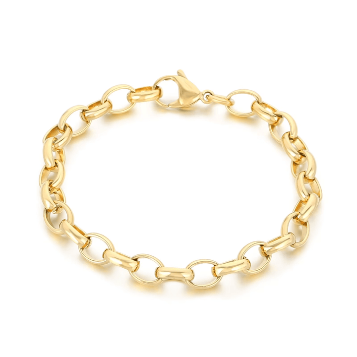 Link Chain Men's Casual Charm Stainless Steel Bracelet - Punk Splicing Chain Design