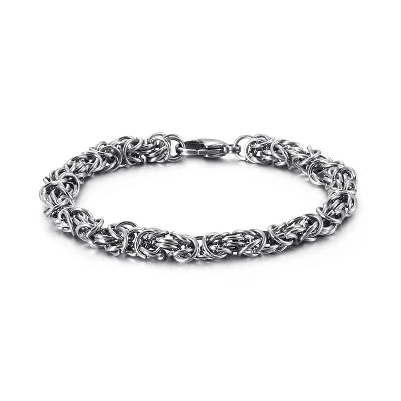 Link Chain Men's Handmade Stainless Steel Mesh Chain Bracelet - Durable & Stylish