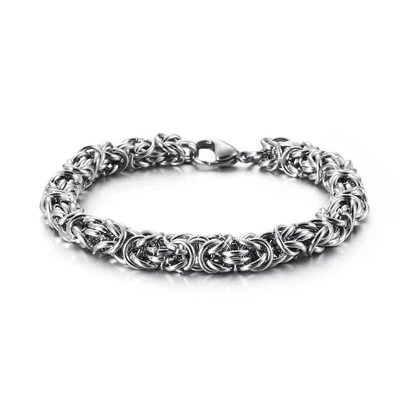 Link Chain Men's Handmade Stainless Steel Mesh Chain Bracelet - Durable & Stylish