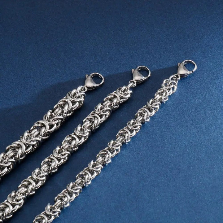 Link Chain Men's Handmade Stainless Steel Mesh Chain Bracelet - Durable & Stylish