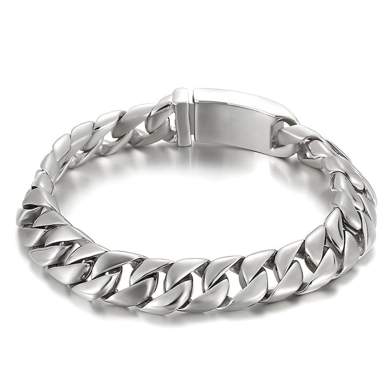 Link Chain Wide Chain Stainless Steel Double Link Bracelet