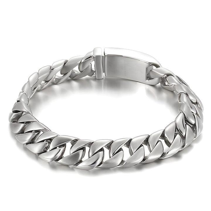 Link Chain Wide Chain Stainless Steel Double Link Bracelet
