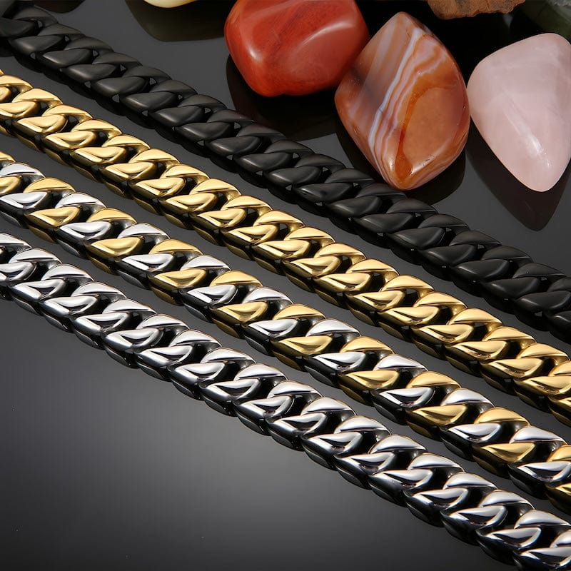 Link Chain Wide Chain Stainless Steel Double Link Bracelet