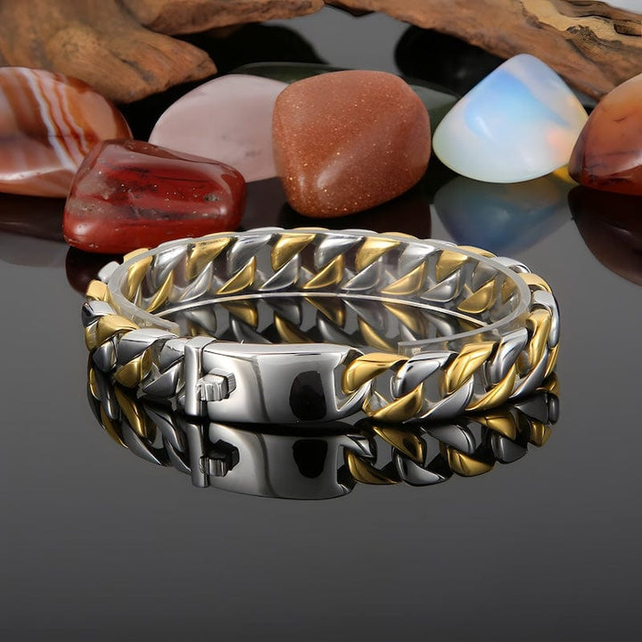 Link Chain Wide Chain Stainless Steel Double Link Bracelet