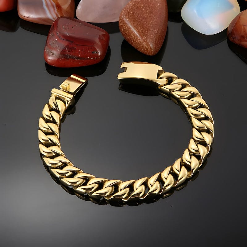 Link Chain Wide Chain Stainless Steel Double Link Bracelet