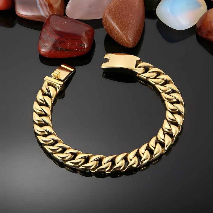 Link Chain Wide Chain Stainless Steel Double Link Bracelet