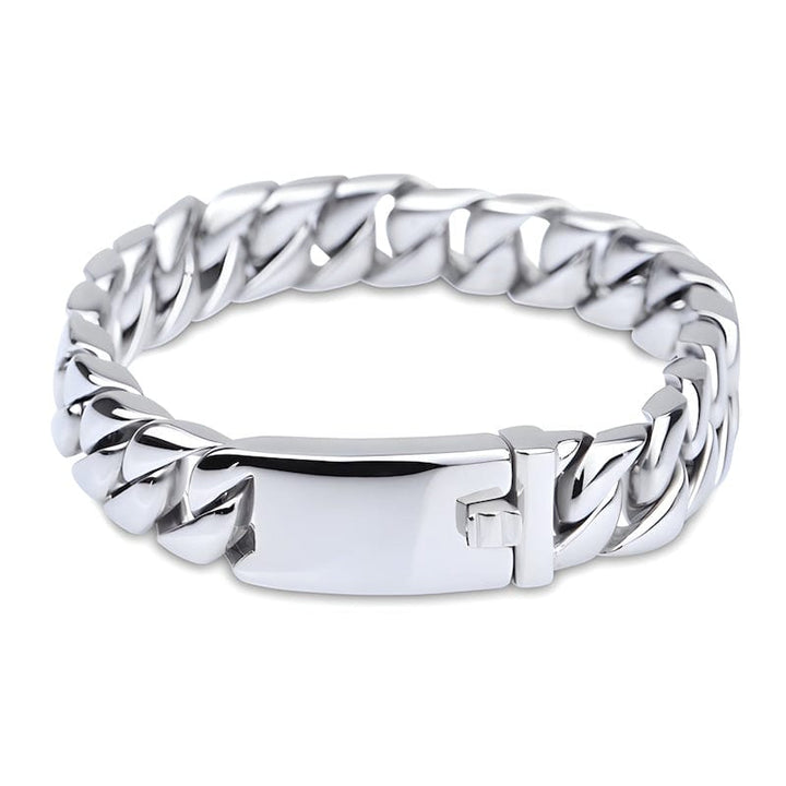 Link Chain Wide Chain Stainless Steel Double Link Bracelet