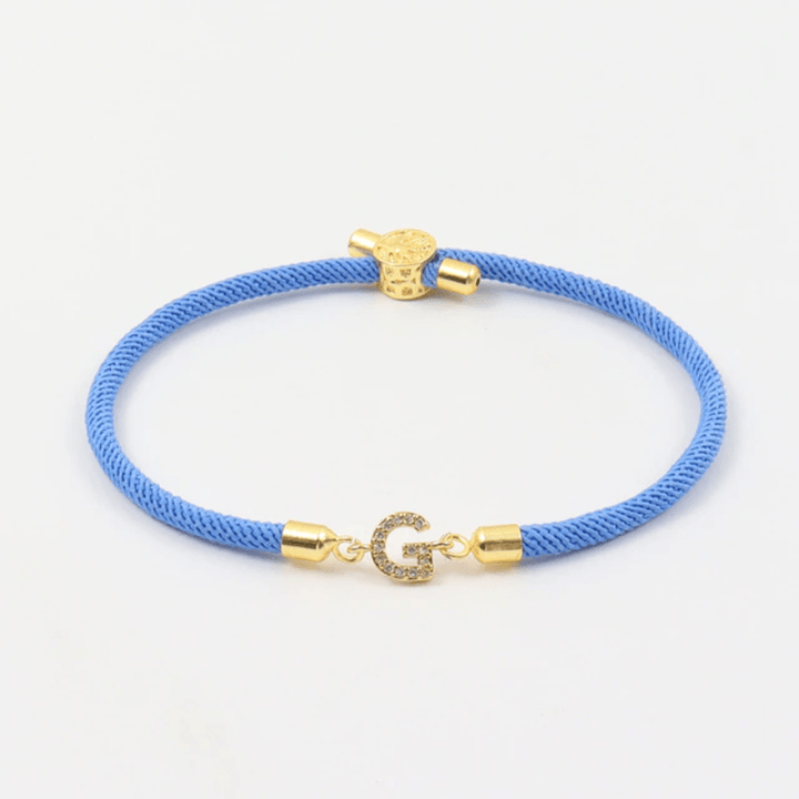 Rope Initial Bracelet Rope Blue