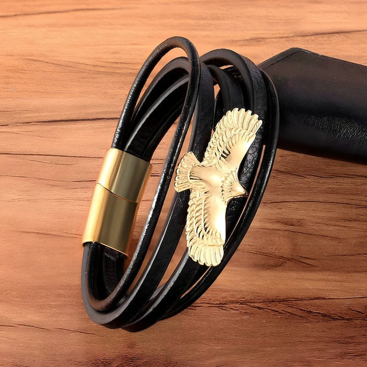 Wrap Eagle Wrap Leather Bracelet