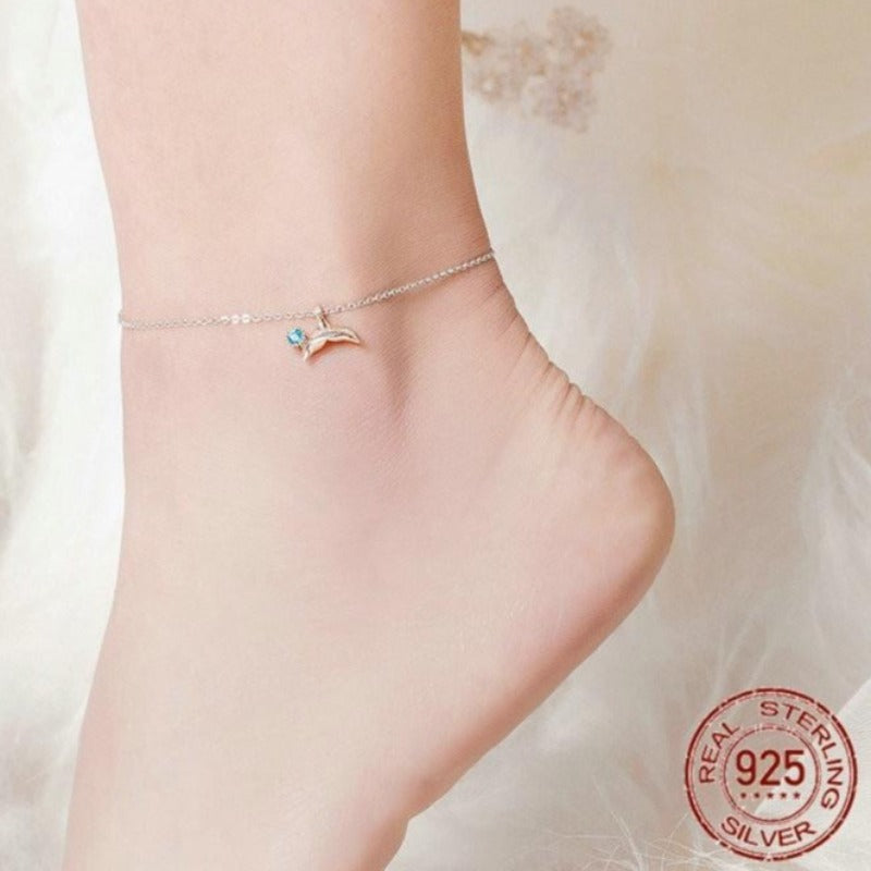 Anklets Blue Ocean Mermaid Fish Tail Foot Anklet