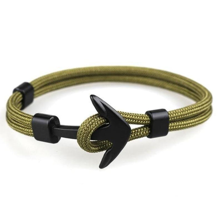 Anchor Wrap Paracord Bracelet Bracelets Unique Leather Bracelets Green 21cm 