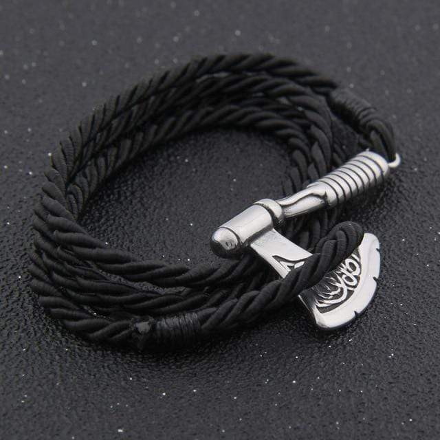 Chain & Link Bracelets Men's Valknut Axe Amulet Charm Leather Bracelet Style 10