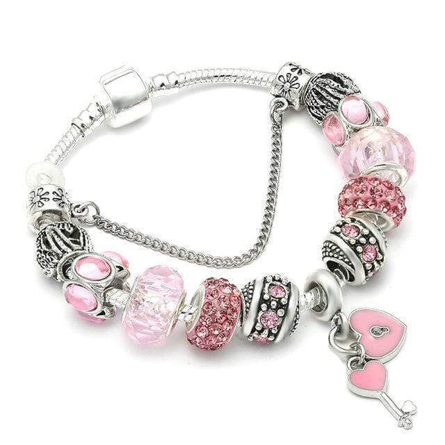 Children's Sparkle Charm Bracelet - Complete Set with Colorful Beads & Charms bracelet by Unique Leather Bracelets