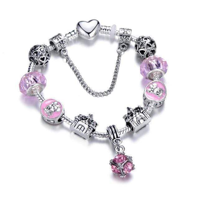 Children's Sparkle Charm Bracelet - Complete Set with Colorful Beads & Charms bracelet by Unique Leather Bracelets
