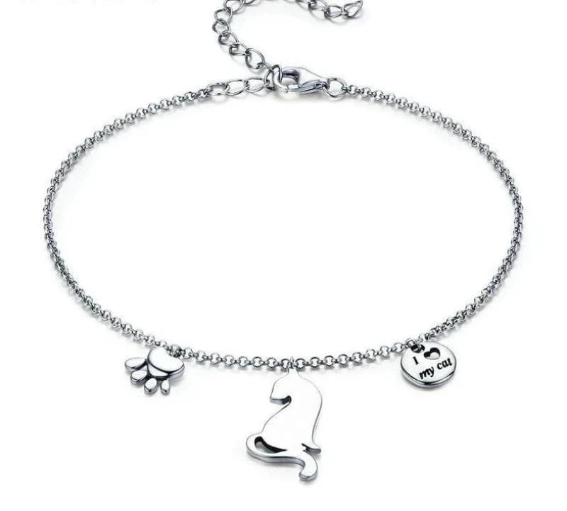 Charm Classic Cat Paw Print Bracelet