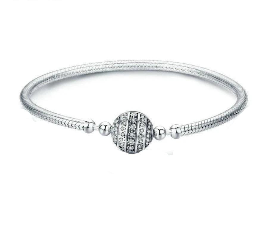 Charm Classic Pave Stone Bangle Bracelet