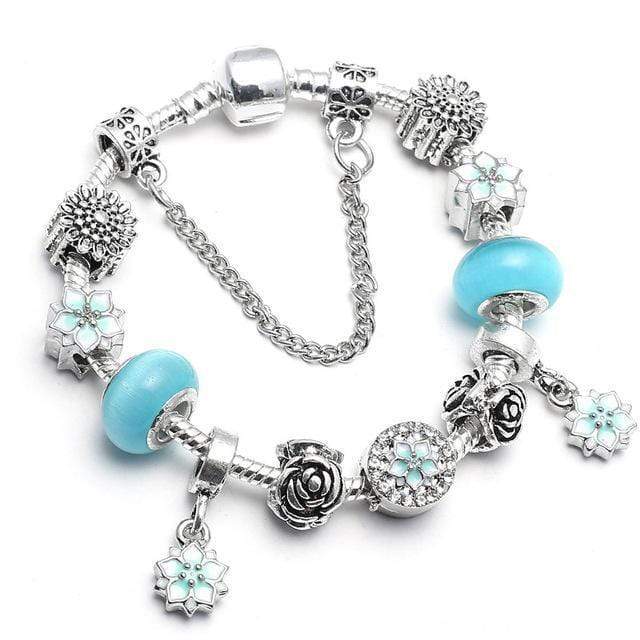Charm Flower Colourful Beads Charm Bracelet