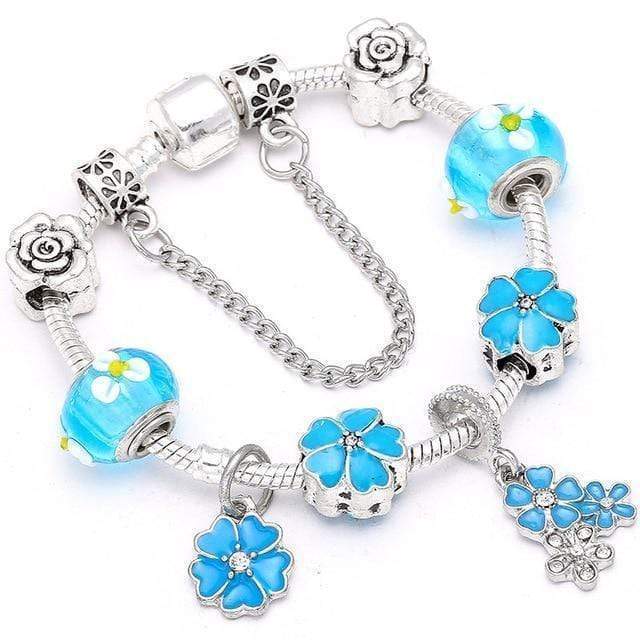 Charm Flower Colourful Beads Charm Bracelet