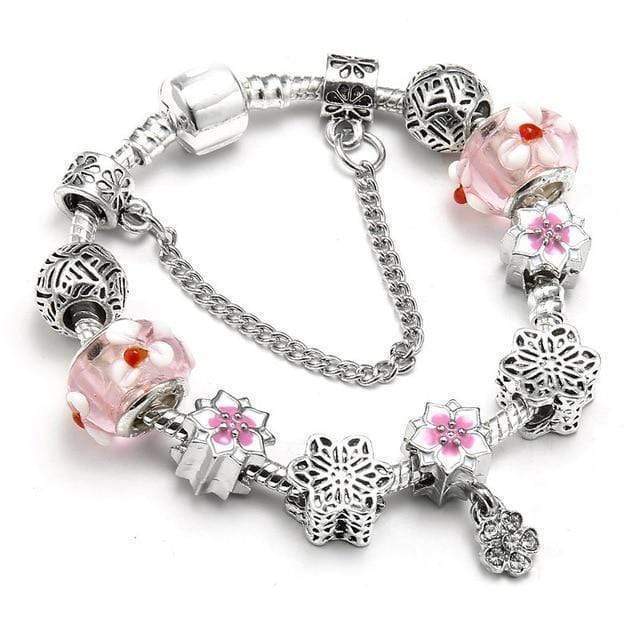 Charm Flower Colourful Beads Charm Bracelet