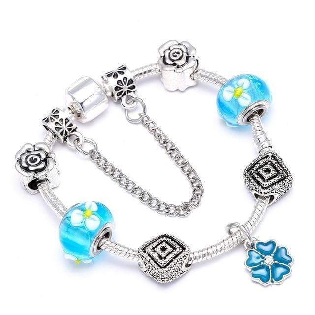 Charm Flower Colourful Beads Charm Bracelet