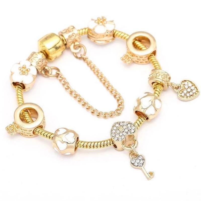 Charm Golden Key Charm Bracelet