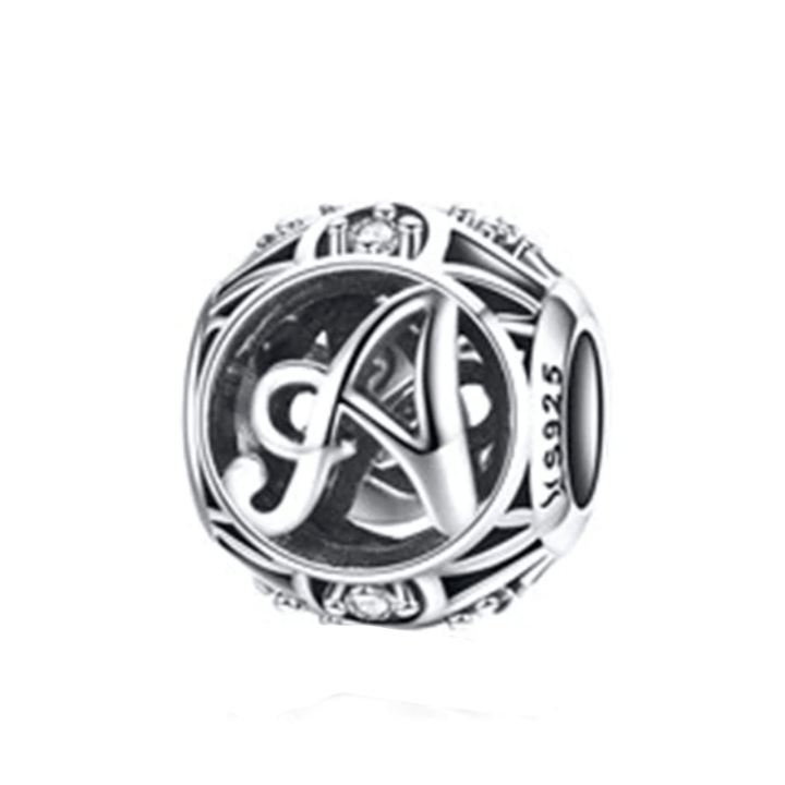 Classic Alphabet Charms bracelet by Unique Leather Bracelets