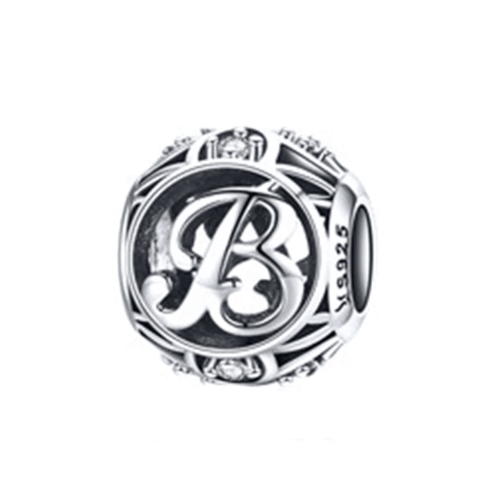 Classic Alphabet Charms bracelet by Unique Leather Bracelets