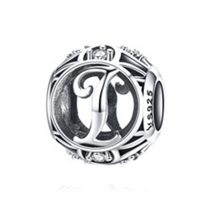 Classic Alphabet Charms bracelet by Unique Leather Bracelets