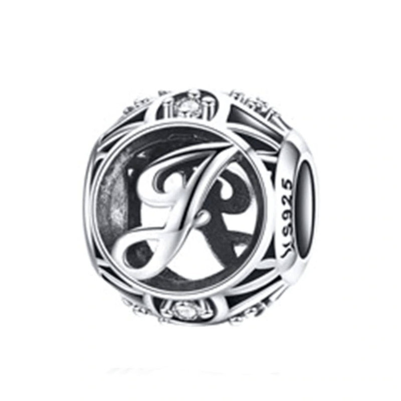 Classic Alphabet Charms bracelet by Unique Leather Bracelets