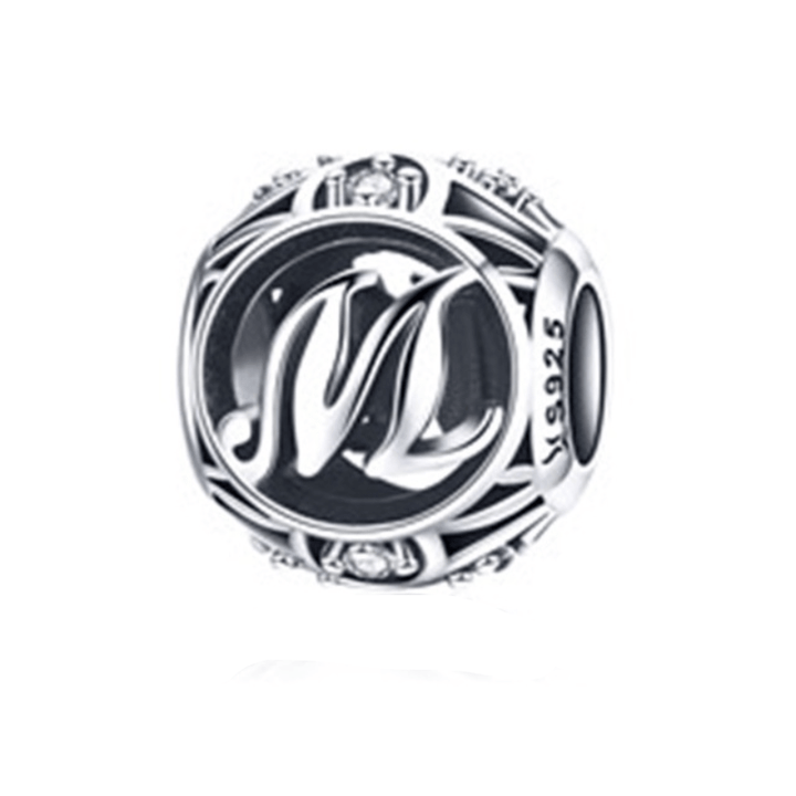 Classic Alphabet Charms bracelet by Unique Leather Bracelets