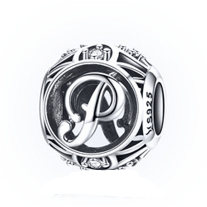 Classic Alphabet Charms bracelet by Unique Leather Bracelets