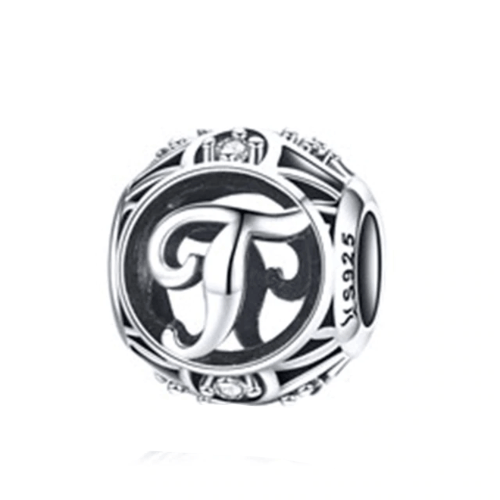 Classic Alphabet Charms bracelet by Unique Leather Bracelets