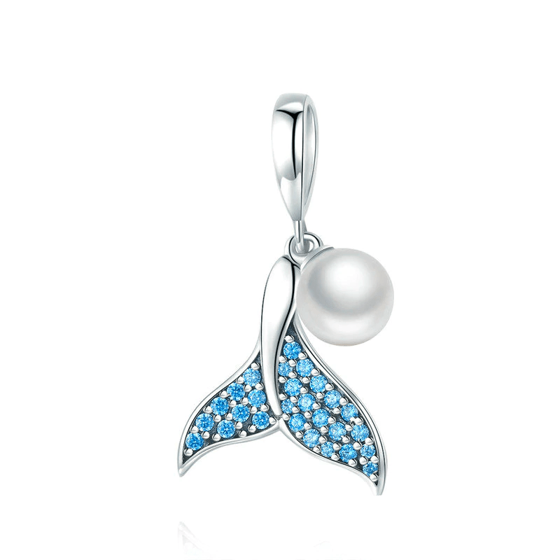 Charms Mermaid Tail and Pearl Charm Blue