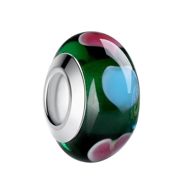 Charms Murano Glass Beads Green/Blue