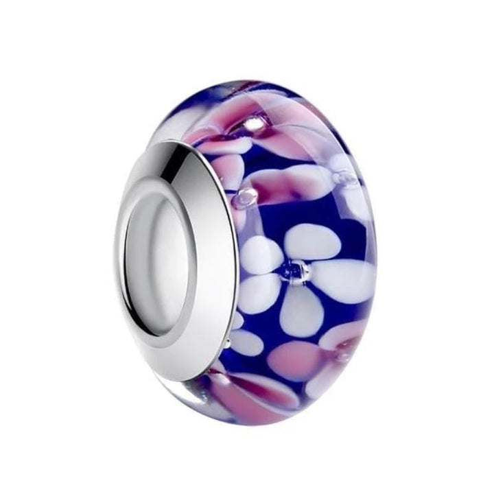 Charms Murano Glass Beads Purple